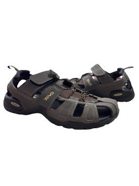 Teva Men's 10M Forebay Turkish Coffee Fisherman Sandals Taupe Gray EXCELLENT!